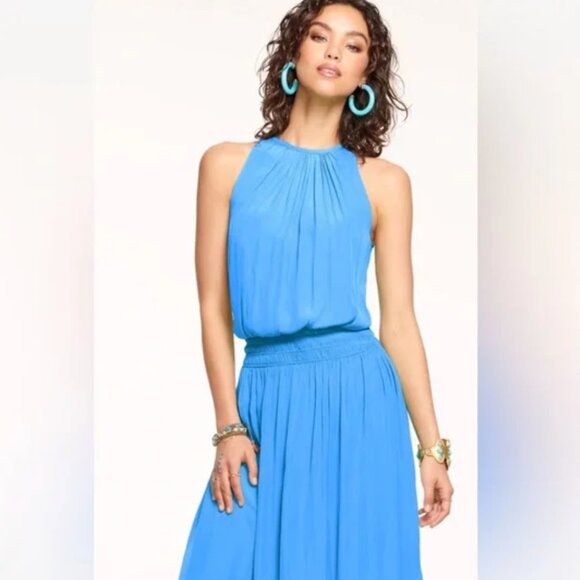 Ramy Brook Dresses & Skirts - Ramy Brook Audrey Smocked Midi Dress Turquoise Small